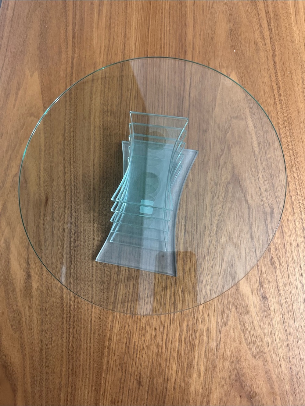 Vtg PartyLite Footed Candle Plate Cake Plate Plant Riser Versatile Art Deco EUC